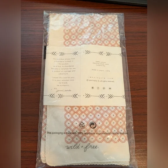 3 For $24 Peach and White Scarf - Picture 4 of 5